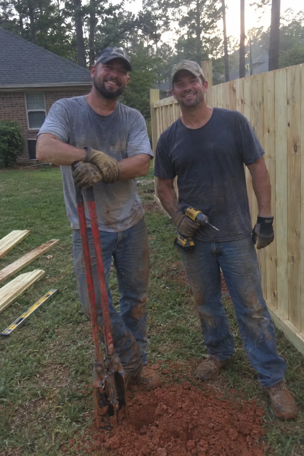 Our fence crew on a job in Birmingham, AL